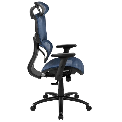 Flash Furniture Ergonomic Mesh Office Chair With 2-to-1 Synchro-Tilt, Adjustable Headrest, Lumbar Support, And Adjustable Pivot Arms 11 Flash Furniture Ergonomic Mesh Office Chair With 2-to-1 Synchro-Tilt, Adjustable Headrest, Lumbar Support, And Adjustable Pivot Arms - Image 11