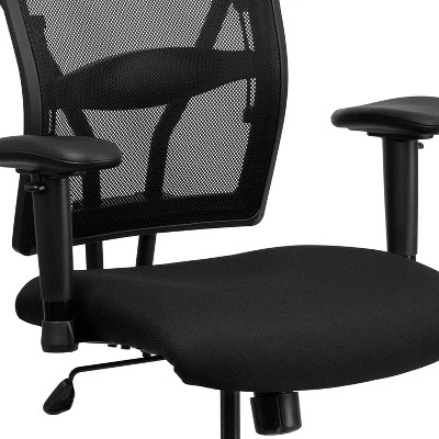 HERCULES Series 400 Lb. Capacity Big & Tall Drafting Chair Black Mesh - Flash Furniture 7 HERCULES Series 400 Lb. Capacity Big & Tall Drafting Chair Black Mesh - Flash Furniture - Image 7
