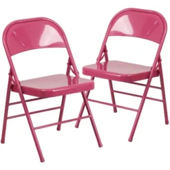 Flash Furniture 2 Pack HERCULES COLORBURST Series Triple Braced & Double Hinged Metal Folding Chair -Furniture GUEST 9453cb1b a8dc 4c5c 9efa cc41580621fd