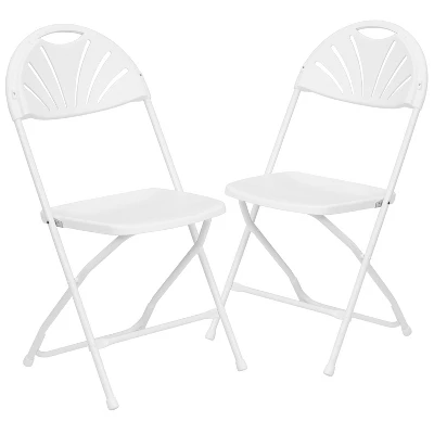 Flash Furniture 2 Pack HERCULES Series 650 Lb. Capacity Plastic Fan Back Folding Chair 14 Flash Furniture 2 Pack HERCULES Series 650 Lb. Capacity Plastic Fan Back Folding Chair - Image 14