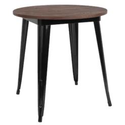 Flash Furniture 30" Round Metal Indoor Table With Rustic Wood Top 9 Flash Furniture 30" Round Metal Indoor Table With Rustic Wood Top -Furniture GUEST 94c75587 eff9 48e5 b4ce 385426df8af9