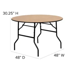 Flash Furniture 4-Foot Round Wood Folding Banquet Table With Clear Coated Finished Top 10 Flash Furniture 4-Foot Round Wood Folding Banquet Table With Clear Coated Finished Top -Furniture GUEST 94e05190 bee7 445b 9402 52080c500318