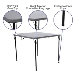 Flash Furniture 2.83-Foot Square Bi-Fold Plastic Folding Table With Carrying Handle -Furniture GUEST 95247746 b400 4d85 a47e da2283c47dcb