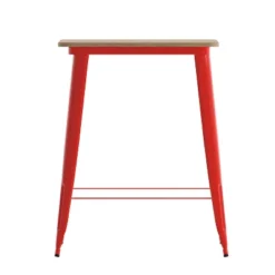 Flash Furniture Declan Commercial Indoor/Outdoor Bar Top Table, 31.5" Square All Weather Poly Resin Top With Steel Base -Furniture GUEST 95bd1564 0394 478c 9e25 61b6ef38bb7a