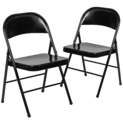 Flash Furniture 2 Pack HERCULES Series Double Braced Metal Folding Chair -Furniture GUEST 966e32af 414d 4ed8 a325 d0825c9bdf74