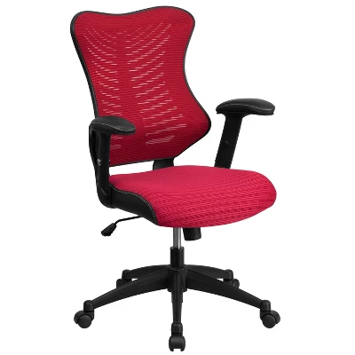 Flash Furniture High Back Designer Mesh Executive Swivel Ergonomic Office Chair With Adjustable Arms 15 Flash Furniture High Back Designer Mesh Executive Swivel Ergonomic Office Chair With Adjustable Arms - Image 15