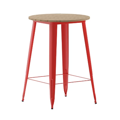Flash Furniture Declan Commercial Indoor/Outdoor Bar Top Table, 30" Round All Weather Poly Resin Top With Steel Base 10 Flash Furniture Declan Commercial Indoor/Outdoor Bar Top Table, 30" Round All Weather Poly Resin Top With Steel Base - Image 10