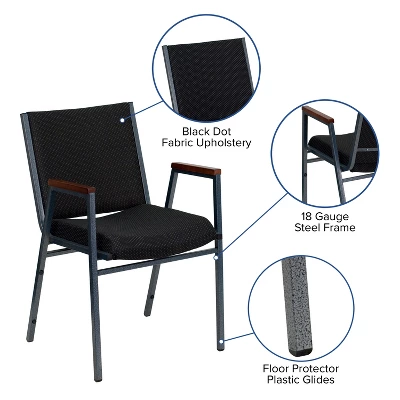 Flash Furniture HERCULES Series Heavy Duty Stack Chair With Arms 3 Flash Furniture HERCULES Series Heavy Duty Stack Chair With Arms - Image 3