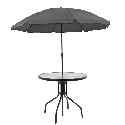 Flash Furniture Nantucket 6 Piece Patio Garden Set With Table, Umbrella And 4 Folding Chairs 13 Flash Furniture Nantucket 6 Piece Patio Garden Set With Table, Umbrella And 4 Folding Chairs - Image 13
