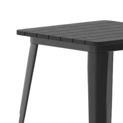 Flash Furniture Declan Commercial Grade Indoor/Outdoor Dining Table, 23.75" Square All Weather Poly Resin Top With Steel Base 18 Flash Furniture Declan Commercial Grade Indoor/Outdoor Dining Table, 23.75" Square All Weather Poly Resin Top With Steel Base -Furniture GUEST 97b31739 18b1 4cdd 9363 7a47edc94edd