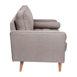 Flash Furniture Hudson Mid-Century Modern Loveseat Sofa With Tufted Upholstery & Solid Wood Legs -Furniture GUEST 987755dd ec60 44e6 b04a 984d9657d99f