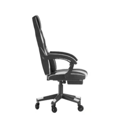 Flash Furniture X40 Gaming Chair Racing Computer Chair With Fully Reclining Back/Arms And Transparent Roller Wheels, Slide-Out Footrest -Furniture GUEST 9878c595 b777 4d82 a22e 28e5a3f10262