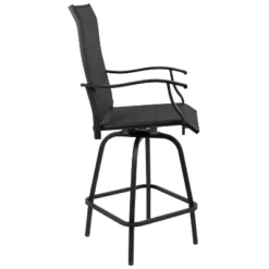 Flash Furniture Valerie Patio Bar Height Stools Set Of 2, All-Weather Textilene Swivel Patio Stools And Deck Chairs With High Back & Armrests 25 Flash Furniture Valerie Patio Bar Height Stools Set Of 2, All-Weather Textilene Swivel Patio Stools And Deck Chairs With High Back & Armrests -Furniture GUEST 990dbf51 de80 420a 9f21 73fc3f344e8e
