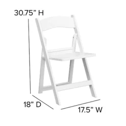 Flash Furniture 2 Pack HERCULES Series 1000 Lb. Capacity White Resin Folding Chair With Slatted Seat -Furniture GUEST 990f8049 0a0b 48f3 8070 24f8ebd5fd44