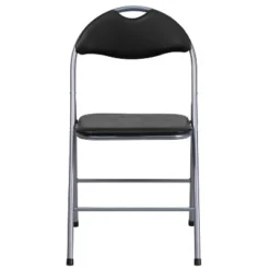 Flash Furniture 2 Pack HERCULES Series Black Vinyl Metal Folding Chair With Carrying Handle 12 Flash Furniture 2 Pack HERCULES Series Black Vinyl Metal Folding Chair With Carrying Handle -Furniture GUEST 996ab0e8 9486 4209 83b2 f7d29a1a988a