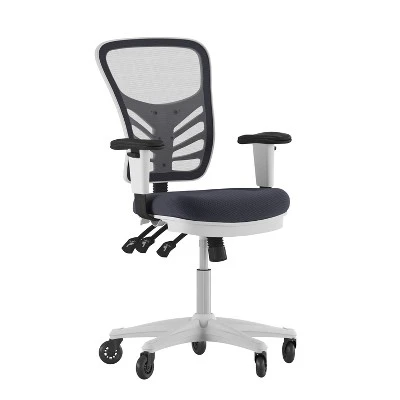 Flash Furniture Nicholas Mid-Back Multifunction Executive Swivel Ergonomic Office Chair With Adjustable Arms And Transparent Roller Wheels 15 Flash Furniture Nicholas Mid-Back Multifunction Executive Swivel Ergonomic Office Chair With Adjustable Arms And Transparent Roller Wheels - Image 15