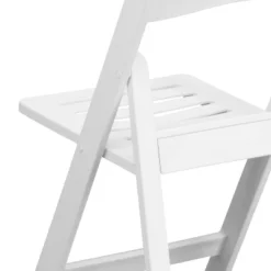 Flash Furniture 2 Pack HERCULES Series 1000 Lb. Capacity White Resin Folding Chair With Slatted Seat -Furniture GUEST 99bee28a a2c2 4537 91c2 2fd90b3a255b