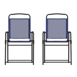 Flash Furniture Set Of 2 Mystic Folding Patio Sling Chairs, Outdoor Textilene Lawn Chairs With Armrests 26 Flash Furniture Set Of 2 Mystic Folding Patio Sling Chairs, Outdoor Textilene Lawn Chairs With Armrests -Furniture GUEST 99e32e91 eb63 4edc a40b ce27420ab4ed
