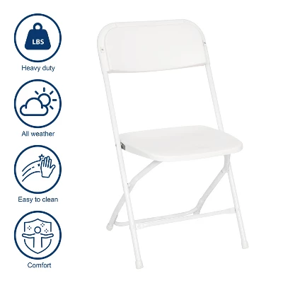 Flash Furniture Hercules™ Big And Tall Commercial Folding Chair - Extra Wide 650LB. Capacity - Durable Plastic - 4-Pack 8 Flash Furniture Hercules™ Big And Tall Commercial Folding Chair - Extra Wide 650LB. Capacity - Durable Plastic - 4-Pack - Image 8