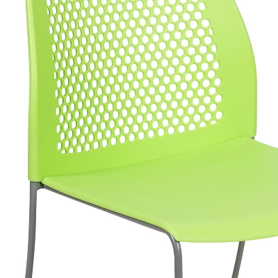Flash Furniture HERCULES Series 661 Lb. Capacity Stack Chair With Air-Vent Back And Powder Coated Sled Base 6 Flash Furniture HERCULES Series 661 Lb. Capacity Stack Chair With Air-Vent Back And Powder Coated Sled Base - Image 6