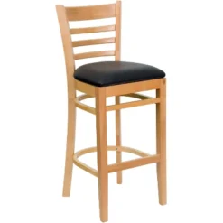 Flash Furniture Ladder Back Wooden Restaurant Barstool -Furniture GUEST 9abd4e23 861c 44ed 9156 bba253a16703