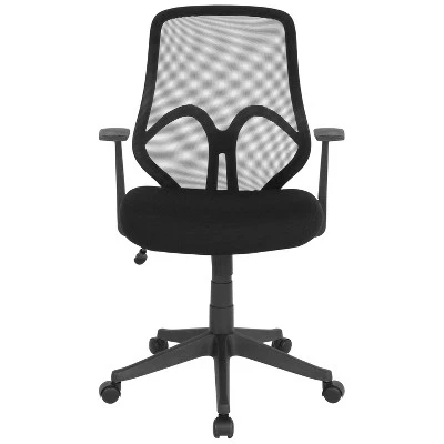 Flash Furniture Salerno Series High Back Black Mesh Office Chair With Arms 4 Flash Furniture Salerno Series High Back Black Mesh Office Chair With Arms - Image 4