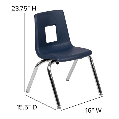 Flash Furniture Advantage Student Stack School Chair - 14-inch 5 Flash Furniture Advantage Student Stack School Chair - 14-inch - Image 5