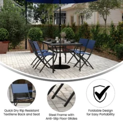 Flash Furniture Brazos Series Outdoor 4pcs Folding Chair With Flex Comfort Material And Metal Frame -Furniture GUEST 9bde1915 056d 43bd a0dc 0464bd7c0b8c