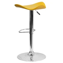 Flash Furniture Contemporary Vinyl Adjustable Height Barstool With Wavy Seat And Chrome Base -Furniture GUEST 9c8a140d 4db6 429e 8c47 66adfd09a835