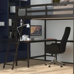 Flash Furniture Riley Loft Bed Frame With Desk, Wooden Bed Frame With Protective Guard Rails & Ladder For Kids And Teens 13 Flash Furniture Riley Loft Bed Frame With Desk, Wooden Bed Frame With Protective Guard Rails & Ladder For Kids And Teens -Furniture GUEST 9ca1f9bc a9a7 47f0 a4c8 6a9806d4eec2