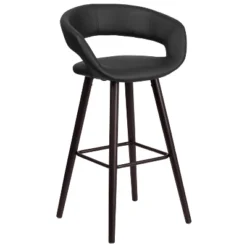Flash Furniture Brynn Series 29'' High Contemporary Vinyl Rounded Back Barstool With Cappuccino Wood Frame 21 Flash Furniture Brynn Series 29'' High Contemporary Vinyl Rounded Back Barstool With Cappuccino Wood Frame -Furniture GUEST 9d17850d cccc 4a43 b121 13e117bb840e