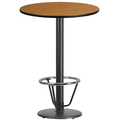 Flash Furniture 30'' Round Laminate Table Top With 18'' Round Bar Height Table Base And Foot Ring 3 Flash Furniture 30'' Round Laminate Table Top With 18'' Round Bar Height Table Base And Foot Ring - Image 3