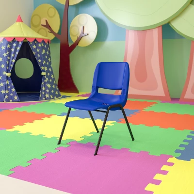 Flash Furniture HERCULES Series 440 Lb. Capacity Kid's Navy Ergonomic Shell Stack Chair With Black Frame And 14" Seat Height 1 Flash Furniture HERCULES Series 440 Lb. Capacity Kid's Navy Ergonomic Shell Stack Chair With Black Frame And 14" Seat Height