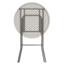 Flash Furniture 2.63-Foot Round Granite White Plastic Bar Height Folding Table 9 Flash Furniture 2.63-Foot Round Granite White Plastic Bar Height Folding Table -Furniture GUEST 9f8847b2 2c4c 49e2 9d46 60c0d66caf7a