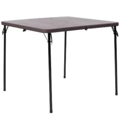 Flash Furniture 2.83-Foot Square Bi-Fold Plastic Folding Table With Carrying Handle -Furniture GUEST 9f98358d f3cd 4f4b b42d d1f68395793a