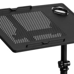 Black Adjustable Height Steel Mobile Computer Desk - Flash Furniture -Furniture GUEST 9f9b07bd 0a9a 4b17 9996 f4c28d2dfff1