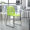 Flash Furniture HERCULES Series 661 Lb. Capacity Stack Chair With Air-Vent Back And Powder Coated Sled Base