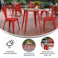 Flash Furniture Declan Commercial Grade Indoor/Outdoor Dining Table, 23.75" Round All Weather Poly Resin Top With Steel Base 16 Flash Furniture Declan Commercial Grade Indoor/Outdoor Dining Table, 23.75" Round All Weather Poly Resin Top With Steel Base -Furniture GUEST a088b3bd ead7 4977 8423 4a4e30c3aabd