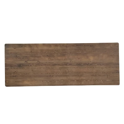 Flash Furniture HERCULES 9' X 40" Rectangular Solid Pine Folding Farm Table With X Legs 11 Flash Furniture HERCULES 9' X 40" Rectangular Solid Pine Folding Farm Table With X Legs - Image 11