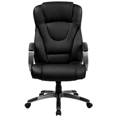 Flash Furniture High Back Black LeatherSoft Executive Swivel Office Chair With Titanium Nylon Base And Loop Arms 8 Flash Furniture High Back Black LeatherSoft Executive Swivel Office Chair With Titanium Nylon Base And Loop Arms - Image 8