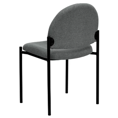 Flash Furniture Comfort Gray Fabric Stackable Steel Side Reception Chair 6 Flash Furniture Comfort Gray Fabric Stackable Steel Side Reception Chair - Image 6