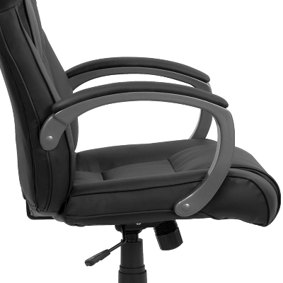 Flash Furniture High Back Black LeatherSoft Executive Swivel Office Chair With Titanium Nylon Base And Loop Arms 5 Flash Furniture High Back Black LeatherSoft Executive Swivel Office Chair With Titanium Nylon Base And Loop Arms - Image 5