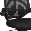 Flash Furniture High Back Black Mesh Executive Swivel Ergonomic Office Chair With Adjustable Lumbar, 2-Paddle Control And Flip-Up Arms
