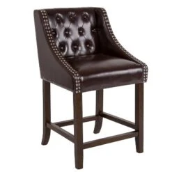 Flash Furniture Carmel Series 24" High Transitional Tufted Walnut Counter Height Stool With Accent Nail Trim 22 Flash Furniture Carmel Series 24" High Transitional Tufted Walnut Counter Height Stool With Accent Nail Trim -Furniture GUEST a2e4c351 dd5c 44e3 b336 6b2b23960c8e