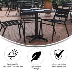 Flash Furniture Lila 27.5'' Square Aluminum Indoor-Outdoor Table Set With 4 Slat Back Chairs 19 Flash Furniture Lila 27.5'' Square Aluminum Indoor-Outdoor Table Set With 4 Slat Back Chairs -Furniture GUEST a3544fe3 5d5d 4fbb 8013 ac17589646e9