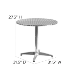 Flash Furniture Mellie 31.5'' Round Aluminum Indoor-Outdoor Table With Base 8 Flash Furniture Mellie 31.5'' Round Aluminum Indoor-Outdoor Table With Base -Furniture GUEST a36099c0 1607 49a8 9179 478b4d0c16ff