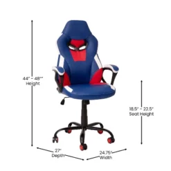 Flash Furniture Ergonomic PC Office Computer Chair - Adjustable Red & Blue Designer Gaming Chair - 360° Swivel - Red Dual Wheel Casters 19 Flash Furniture Ergonomic PC Office Computer Chair - Adjustable Red & Blue Designer Gaming Chair - 360° Swivel - Red Dual Wheel Casters -Furniture GUEST a3fad12d 3b47 43be 84f7 ae133e20ef10