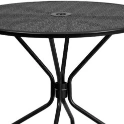 Flash Furniture Oia Commercial Grade 35.25" Round Indoor-Outdoor Steel Patio Table Set With 4 Round Back Chairs -Furniture GUEST a4654d32 e421 45d1 801b 60a2396dfbf9