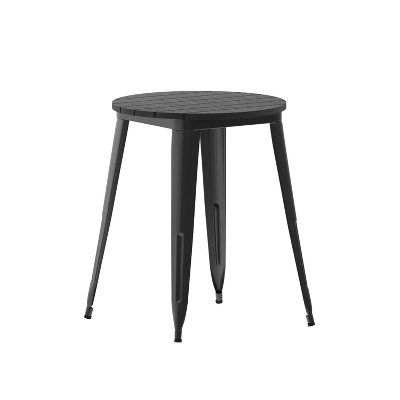 Flash Furniture Declan Commercial Grade Indoor/Outdoor Dining Table, 23.75" Round All Weather Poly Resin Top With Steel Base 12 Flash Furniture Declan Commercial Grade Indoor/Outdoor Dining Table, 23.75" Round All Weather Poly Resin Top With Steel Base - Image 12