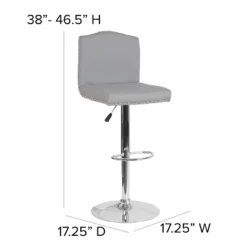 Flash Furniture Bellagio Contemporary Adjustable Height Crown Back Barstool With Accent Nail Trim 20 Flash Furniture Bellagio Contemporary Adjustable Height Crown Back Barstool With Accent Nail Trim -Furniture GUEST a6a51068 ab1a 4d3e a5e1 089bd15c0319